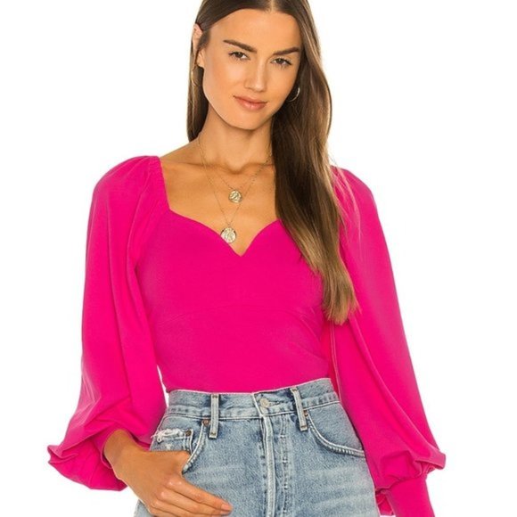 Susana Monaco Tops - Susana Monaco Sweetheart Top in Bright Pink - Brand‎ New with Tags